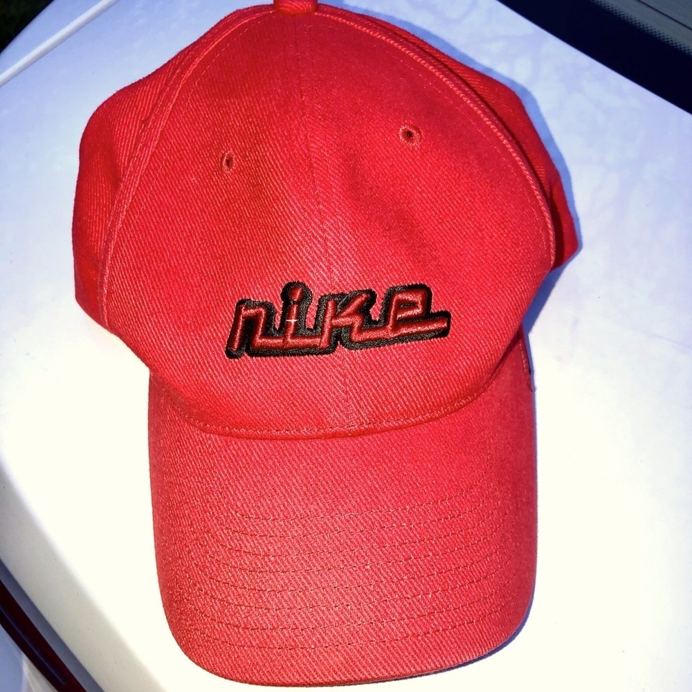 Nike Red Baseball Hat Adjustable